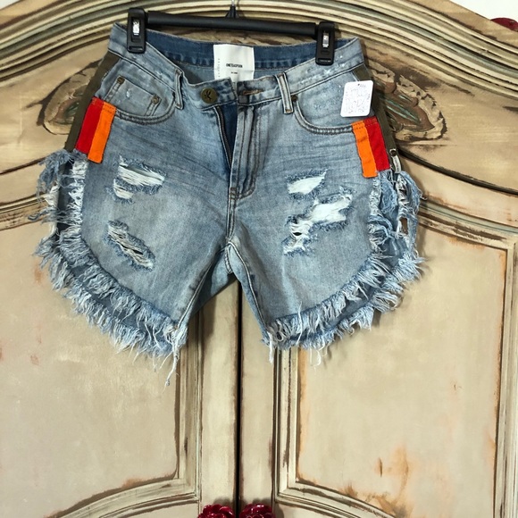 NWT One Teaspoon Frankie Shorts Size 25 Montana - Picture 2 of 9